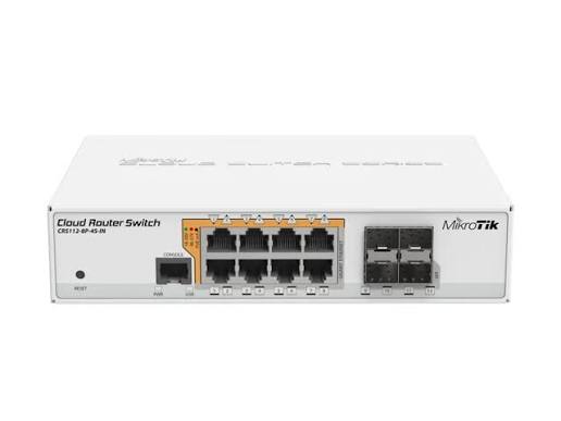 MikroTik Cloud Router Switch CRS112-8P-4S-IN PoE Switch