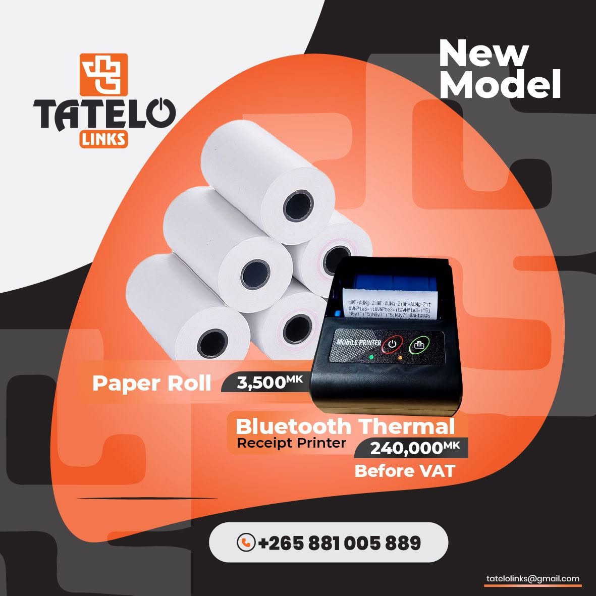 Portable Bluetooth Thermal Receipt Printer